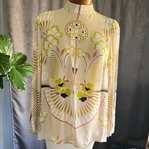 Reiss Cream and Yellow Floral Blouse